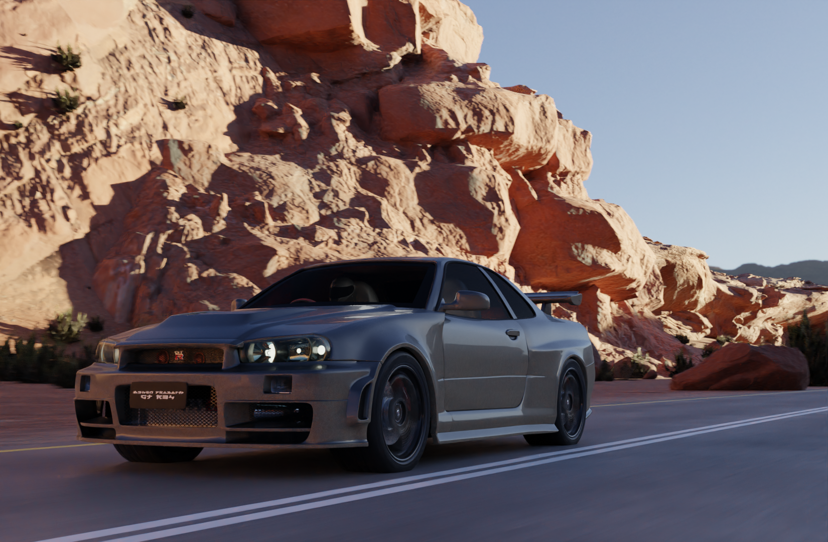 Nissan GT R34 car animation